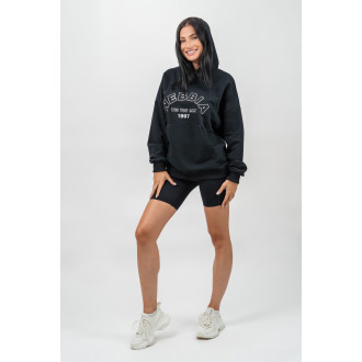 NEBBIA - Oversize mikina s kapucí GYM RAT 256 (black)