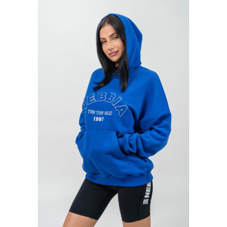 NEBBIA - Oversize mikina s kapucí GYM RAT 256 (blue)