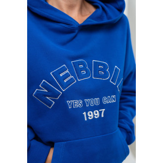 NEBBIA - Oversize mikina s kapucí GYM RAT 256 (blue)