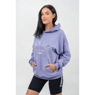 NEBBIA - Oversize mikina s kapucí GYM RAT 256 (light purple)