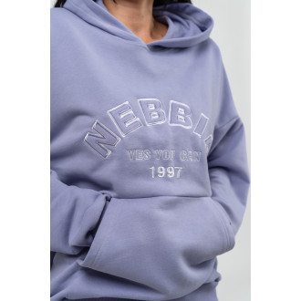 NEBBIA - Oversize mikina s kapucí GYM RAT 256 (light purple)