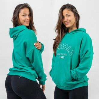 NEBBIA - Oversize mikina s kapucí GYM RAT 256 (green)