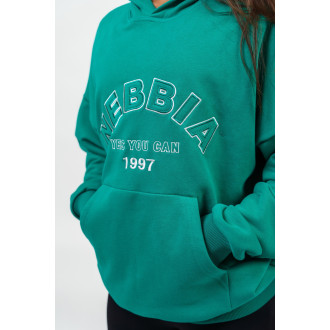 NEBBIA - Oversize mikina s kapucí GYM RAT 256 (green)