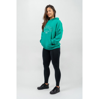 NEBBIA - Oversize mikina s kapucí GYM RAT 256 (green)