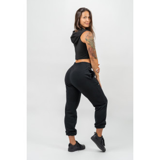 NEBBIA - Crop mikina bez rukávů MUSCLE MOMMY 258 (black)