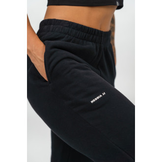 NEBBIA - Sportovní volné tepláky GYM TIME 281 (black)