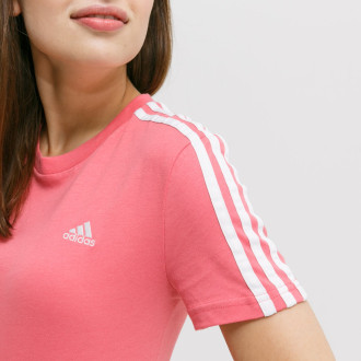 ADIDAS - Výprodej dámské tričko Slim 3-STRIPES (hazy rose) GL0787