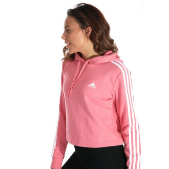 ADIDAS - Výprodej cropped mikina 3-Stripes (Hazy Rose) GM5585