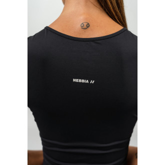 NEBBIA - Crop top tílko CONFIDENCE 476 (black)