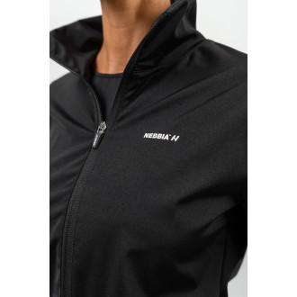 NEBBIA - Mikina na zip s odleskem SLEEK 481 (black)