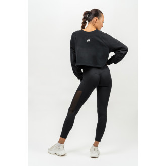 NEBBIA - Crop mikina GYM SPIRIT 483 (black)