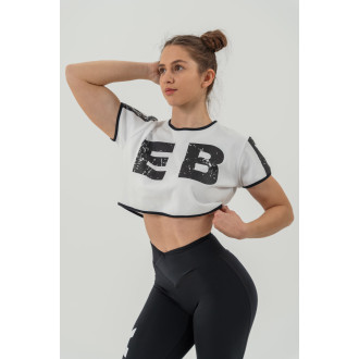 NEBBIA - Crop top tričko GAME ON 610 (white)