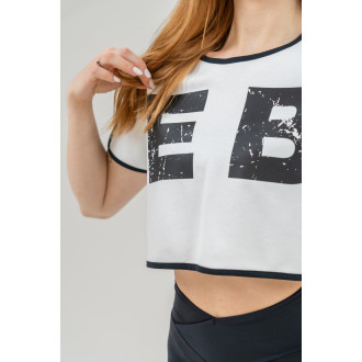 NEBBIA - Crop top tričko GAME ON 610 (white)