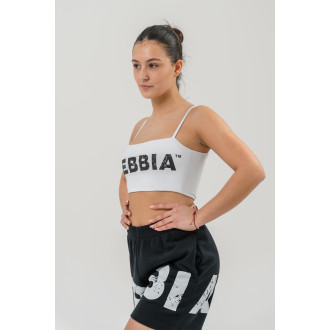 NEBBIA - Bandeau podprsenka BACK CHECK 612 (white)