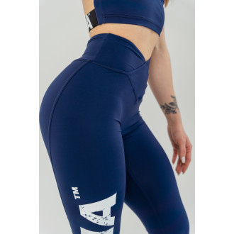 NEBBIA - Fitness legíny s vysokým pasem GLUTE CHECK 613 (dark blue)