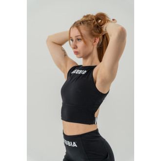 NEBBIA - Crop top tílko GYM THERAPY 618 (black)