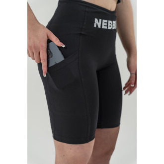 NEBBIA - Cyklistické šortky s vysokým pasem GYM THERAPY 628 (black)