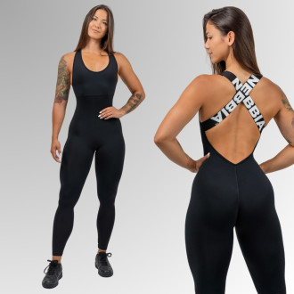 NEBBIA - Sportovní overal GYM RAT 201 (black)