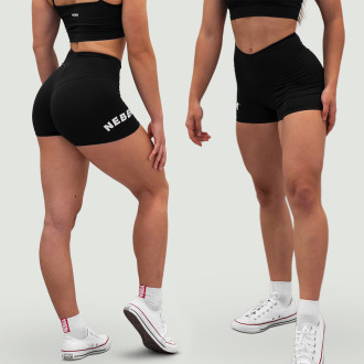 NEBBIA - Šortky s vysokým pasem GYM HERO 582 (black)