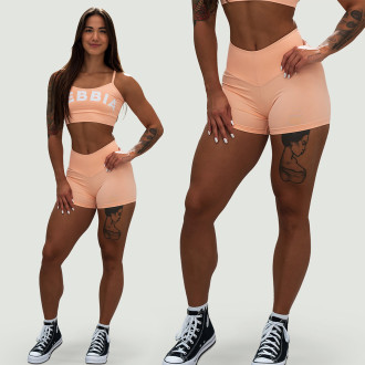 NEBBIA - Šortky s vysokým pasem GYM HERO 582 (salmon)