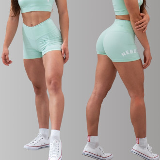 NEBBIA - Šortky s vysokým pasem GYM HERO 582 (light green)