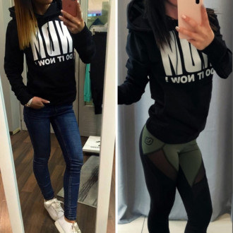 NDN - Dámská sportovní mikina DO IT NOW X096 (černá)