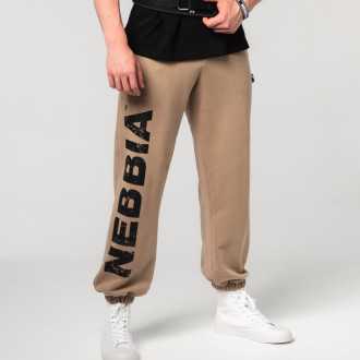 NEBBIA - Fitness tepláky pánské 365 (light brown)