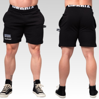 NEBBIA - Pánské teplákové kraťasy 352 (black)