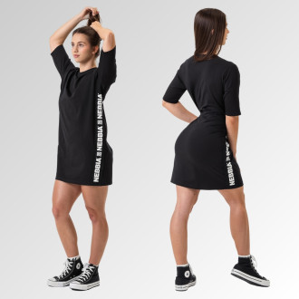NEBBIA - Tričkové oversized šaty NEBBIA CLUB 594 (black)