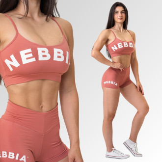 NEBBIA - Sportovní podprsenka GYM HERO 579 (old rose)