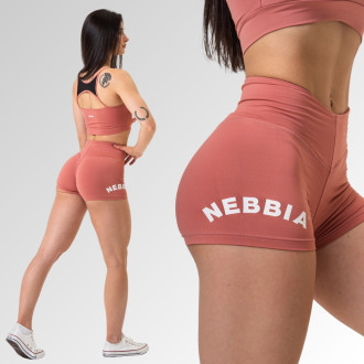 NEBBIA - Šortky s vysokým pasem GYM HERO 582 (old rose)