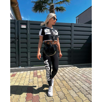 NEBBIA - Fitness legíny s vysokým pasem GLUTE CHECK 613 (black)
