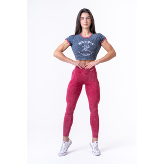 NEBBIA - Washed crop top GOLDEN AGE 782 (black)