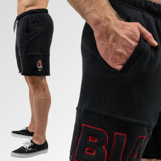 NEBBIA - Pánské šortky s logem Mr.Olympia 713 (black)