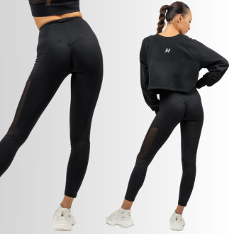 NEBBIA - Sportovní legíny s boční síťkou 480 (black)