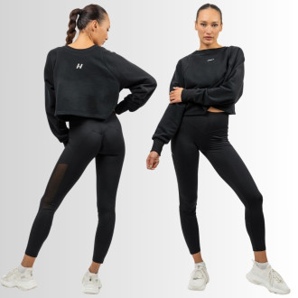 NEBBIA - Sportovní legíny s boční síťkou 480 (black)