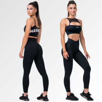 NEBBIA - Sportovní legíny s vysokým pasem 570 (black)