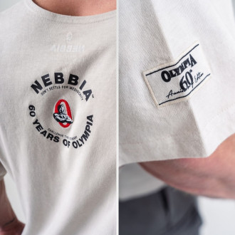 NEBBIA - Washed bavlnený rag top GOLDEN AGE 788 (light grey)