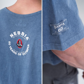 NEBBIA - Washed bavlnený rag top GOLDEN AGE 788 (blue)