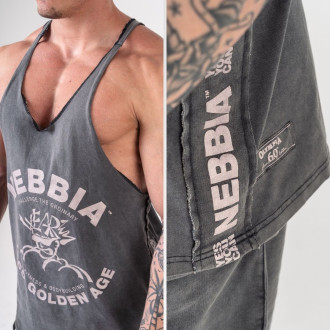 NEBBIA - Pánské tílko na cvičení 791 (black)