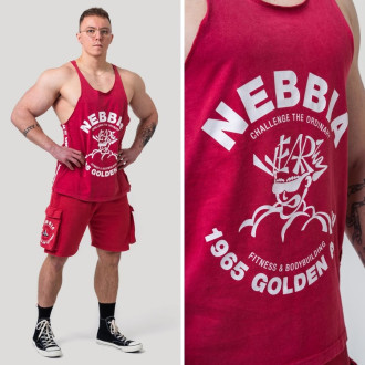 NEBBIA - Pánske fitness tílko 791 (red)