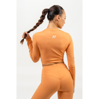 NEBBIA - Crop top s dlouhým rukávem ELEVATED 468 (orange)