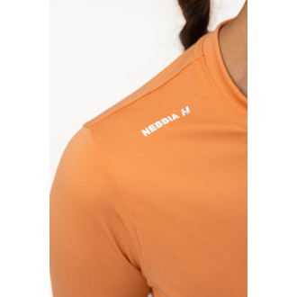 NEBBIA - Crop top s dlouhým rukávem ELEVATED 468 (orange)