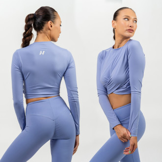 NEBBIA - Crop top s dlouhým rukávem ELEVATED 468 (light purple)