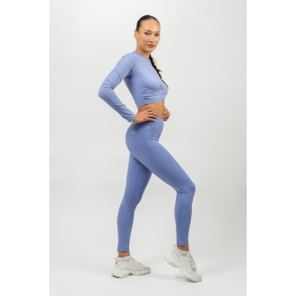 NEBBIA - Crop top s dlouhým rukávem ELEVATED 468 (light purple)