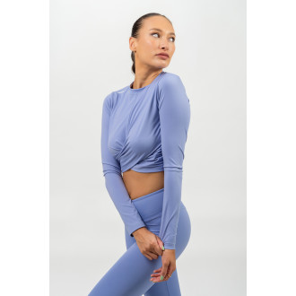 NEBBIA - Crop top s dlouhým rukávem ELEVATED 468 (light purple)