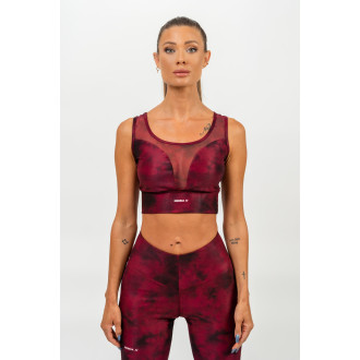 NEBBIA - Sportovní podprsenka se síťkou IMPACT 478 (red)