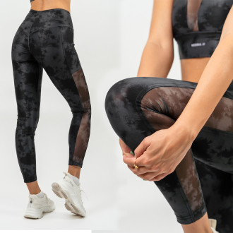 NEBBIA - Legíny se síťkou vysokým pasem IMPACT 479 (black)