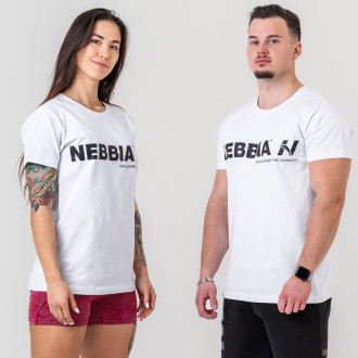 NEBBIA - Unisex tričko Gym Essentials 380 (white)