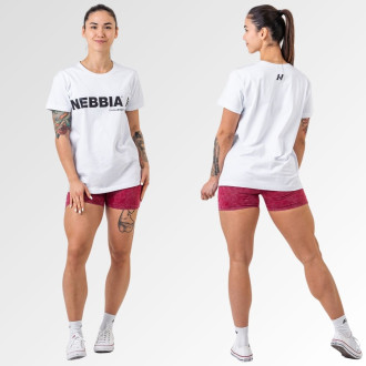 NEBBIA - Unisex tričko Gym Essentials 380 (white)